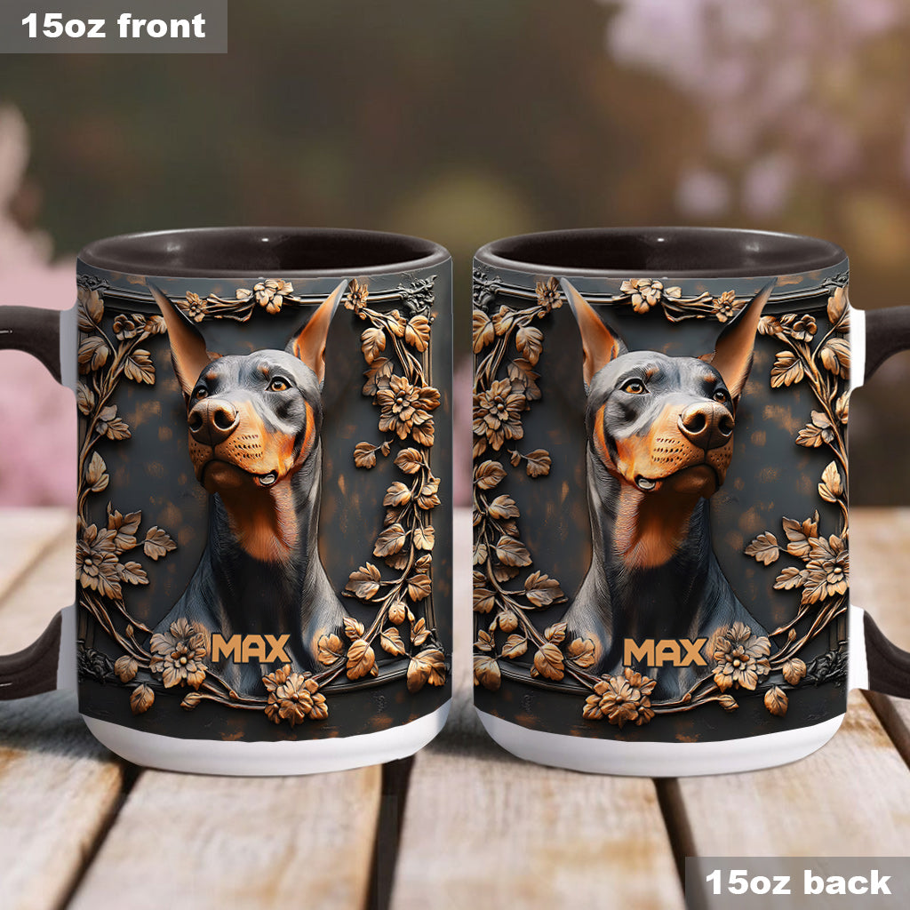 Strong Doberman - Personalized Dog Accent Mug