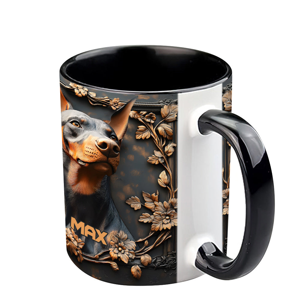 Strong Doberman - Personalized Dog Accent Mug