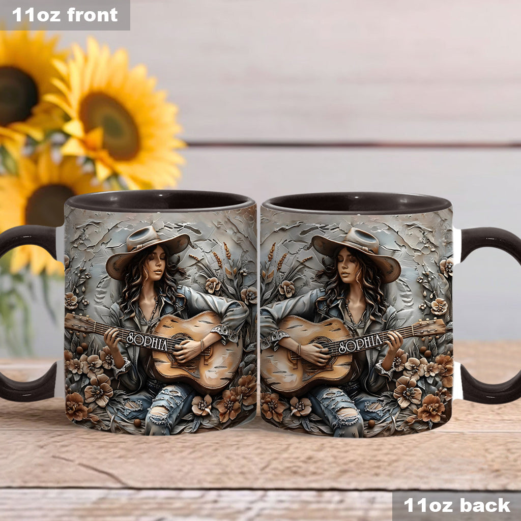 Gypsy Soul Guitar - Personalized Hippie Accent Mug