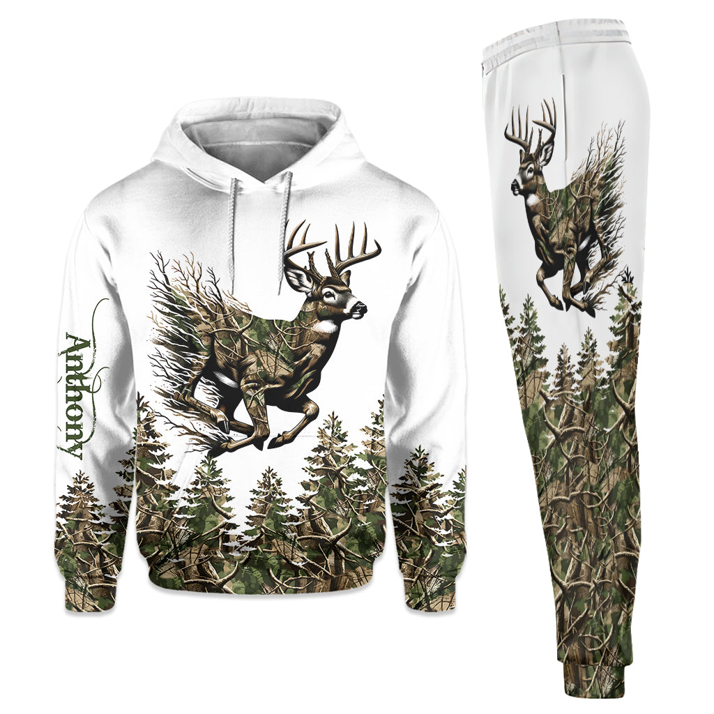Chasse au cerf - Ensemble sweat à capuche et pantalon de survêtement de chasse personnalisés