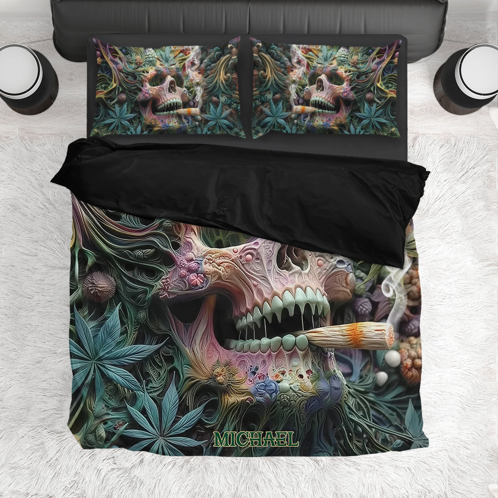 Dope Skull - Personalized Weed Bedding Set