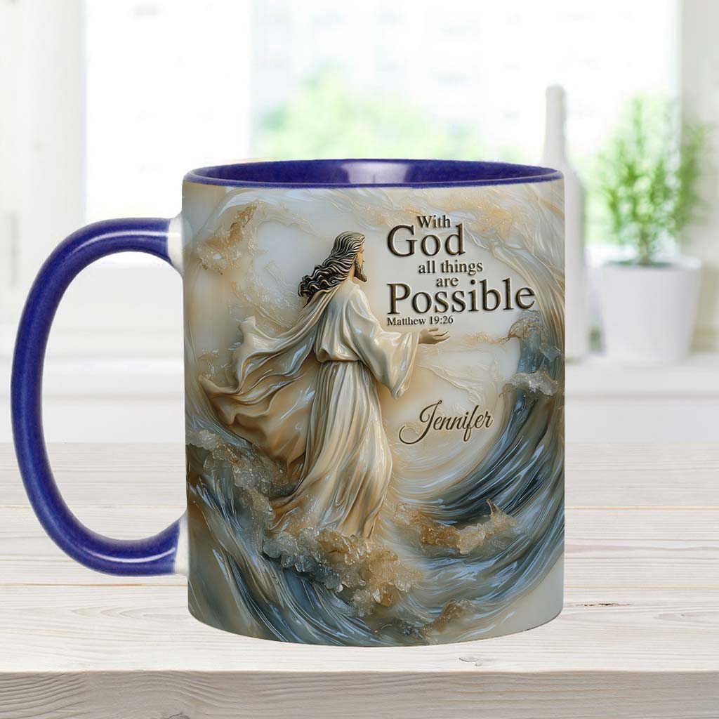 Avec Dieu, tout est possible - Mug chrétien personnalisé