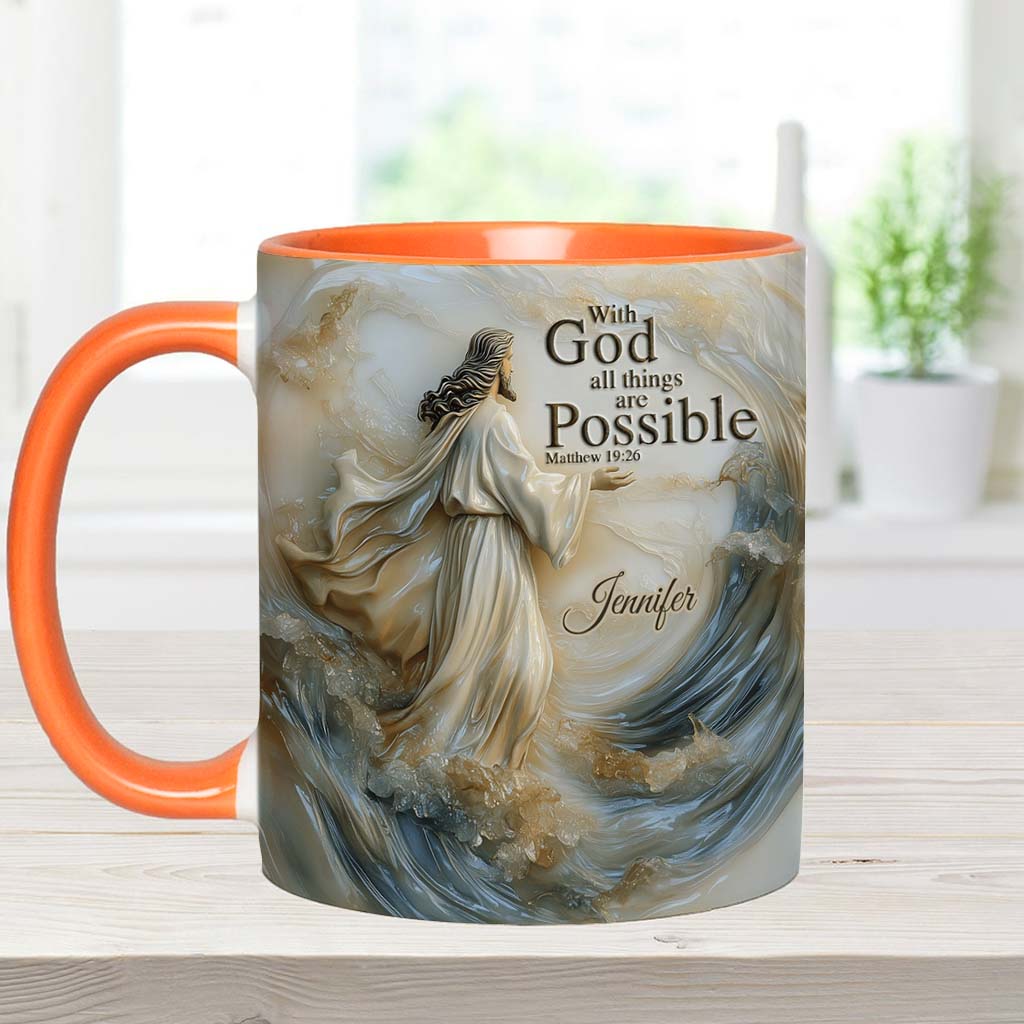 Avec Dieu, tout est possible - Mug chrétien personnalisé