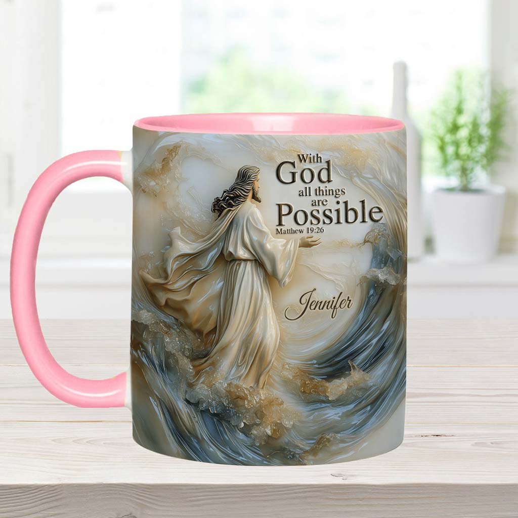 Avec Dieu, tout est possible - Mug chrétien personnalisé
