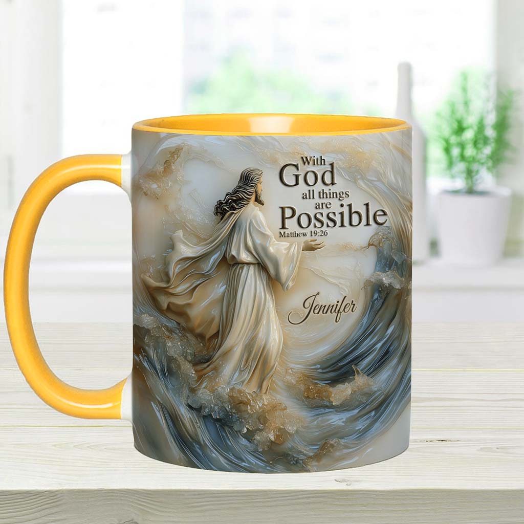 Avec Dieu, tout est possible - Mug chrétien personnalisé