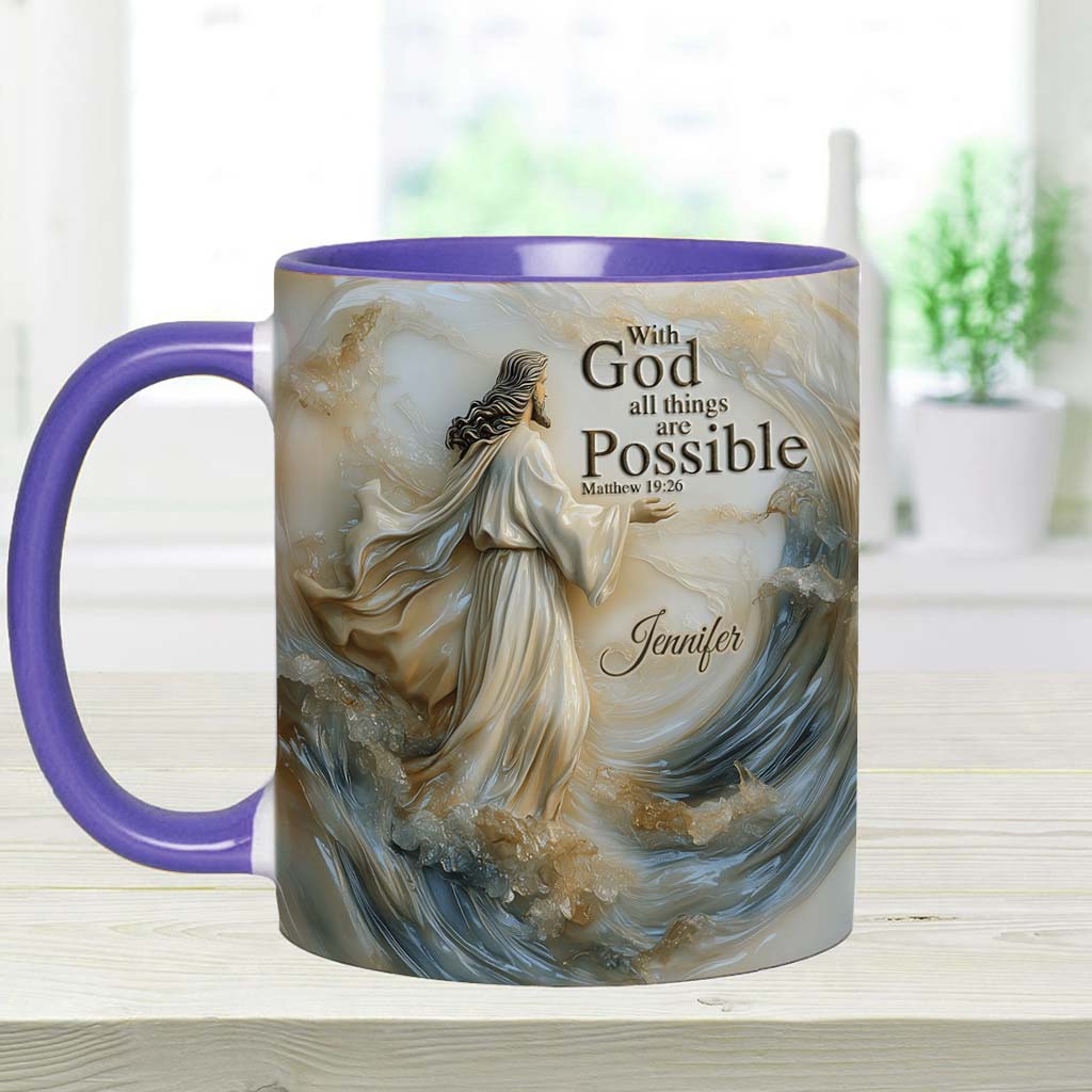 Avec Dieu, tout est possible - Mug chrétien personnalisé