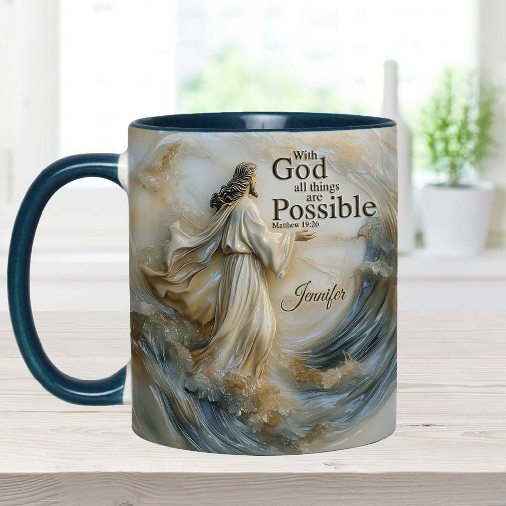 Avec Dieu, tout est possible - Mug chrétien personnalisé