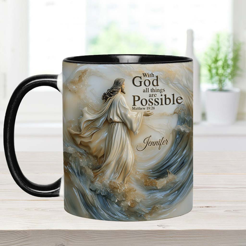 Avec Dieu, tout est possible - Mug chrétien personnalisé