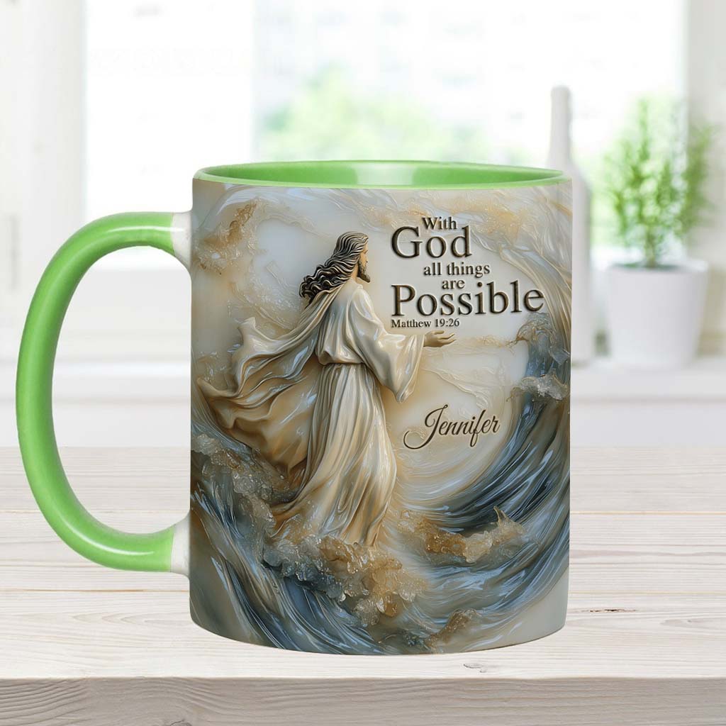 Avec Dieu, tout est possible - Mug chrétien personnalisé