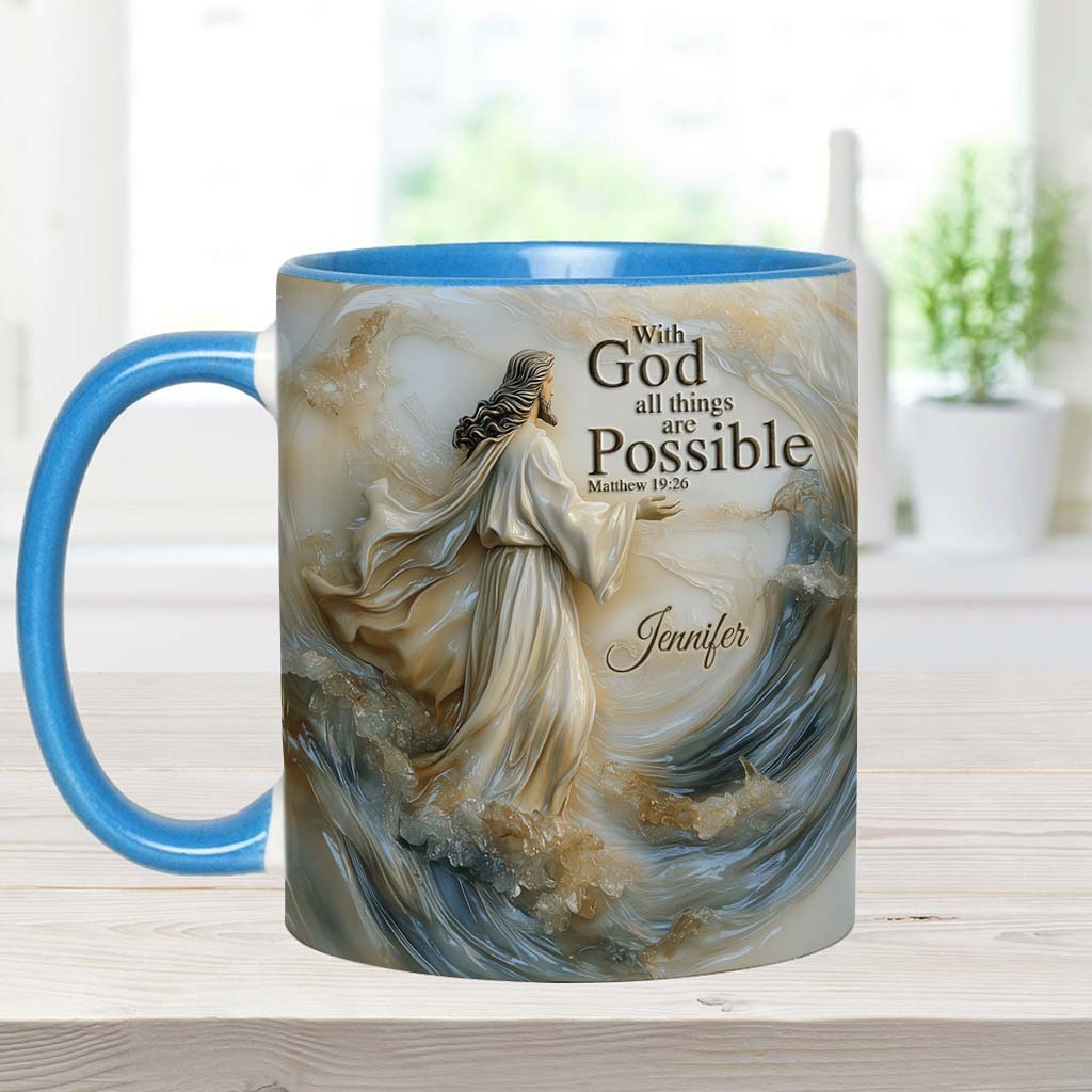 Avec Dieu, tout est possible - Mug chrétien personnalisé