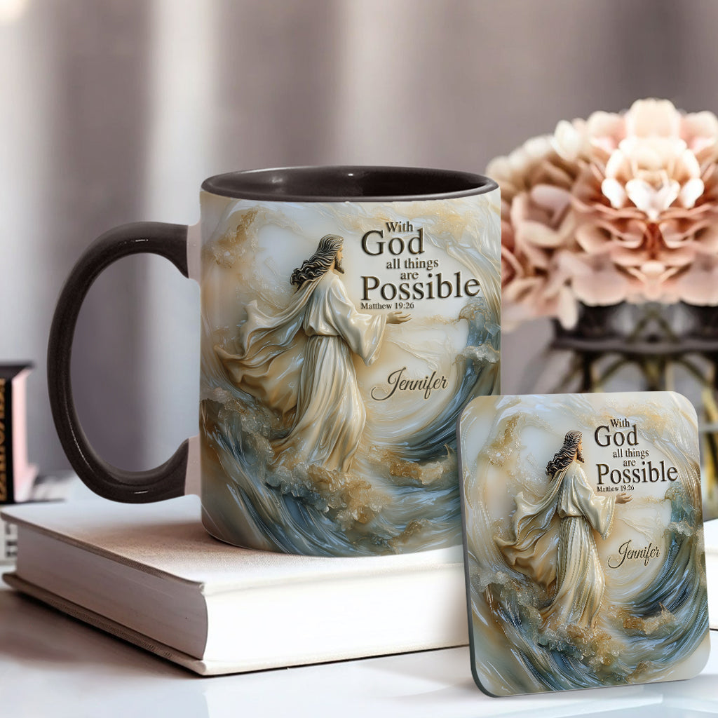 Avec Dieu, tout est possible - Mug chrétien personnalisé