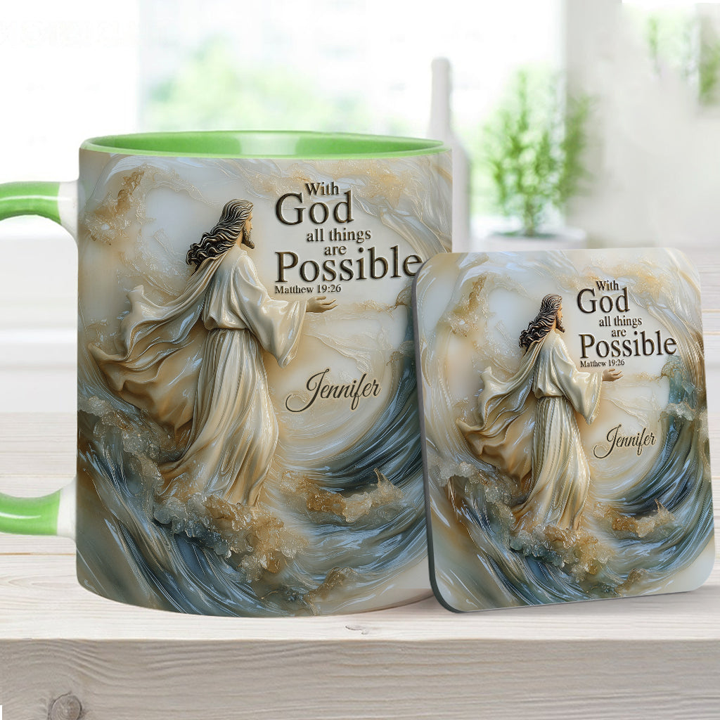 Avec Dieu, tout est possible - Mug chrétien personnalisé