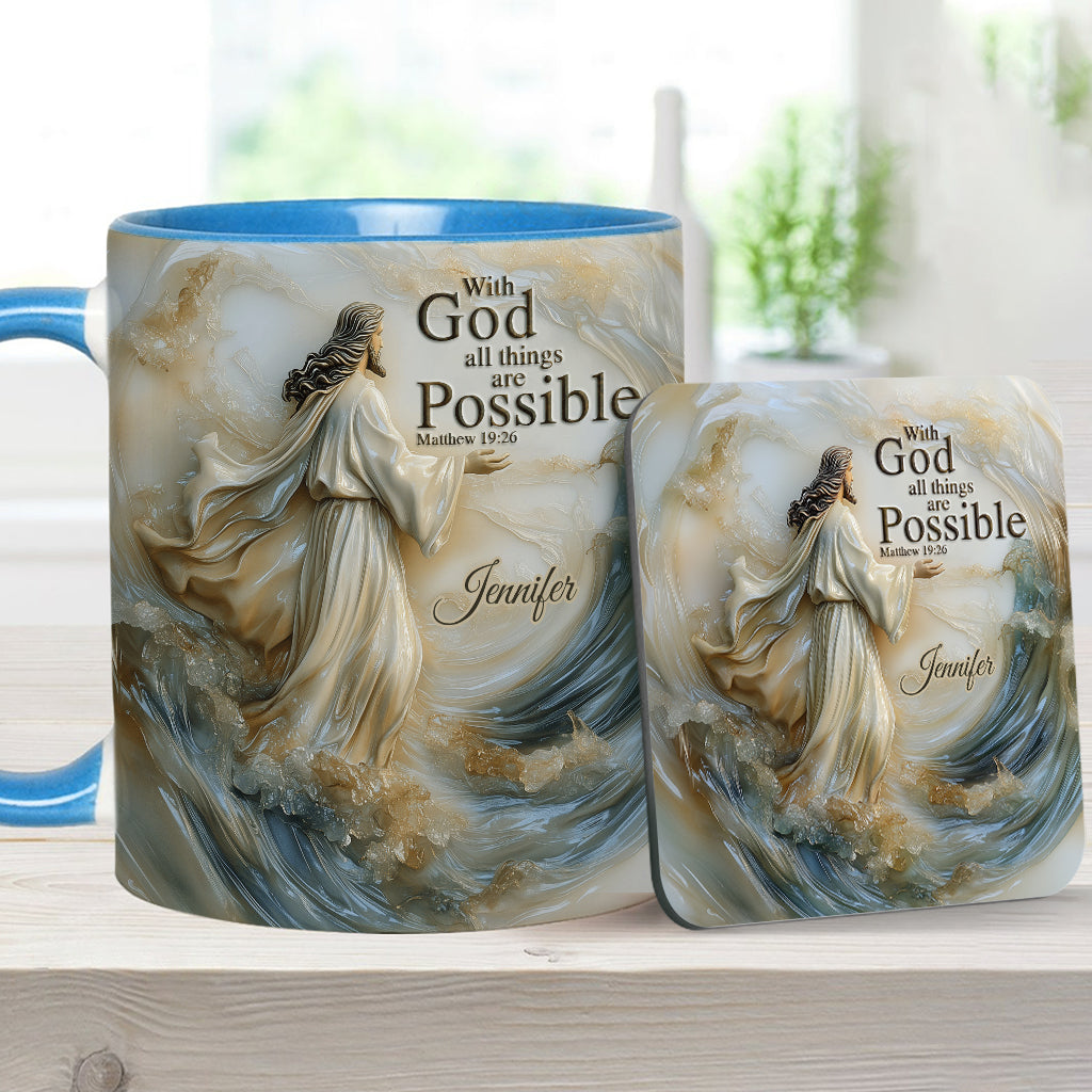 Avec Dieu, tout est possible - Mug chrétien personnalisé