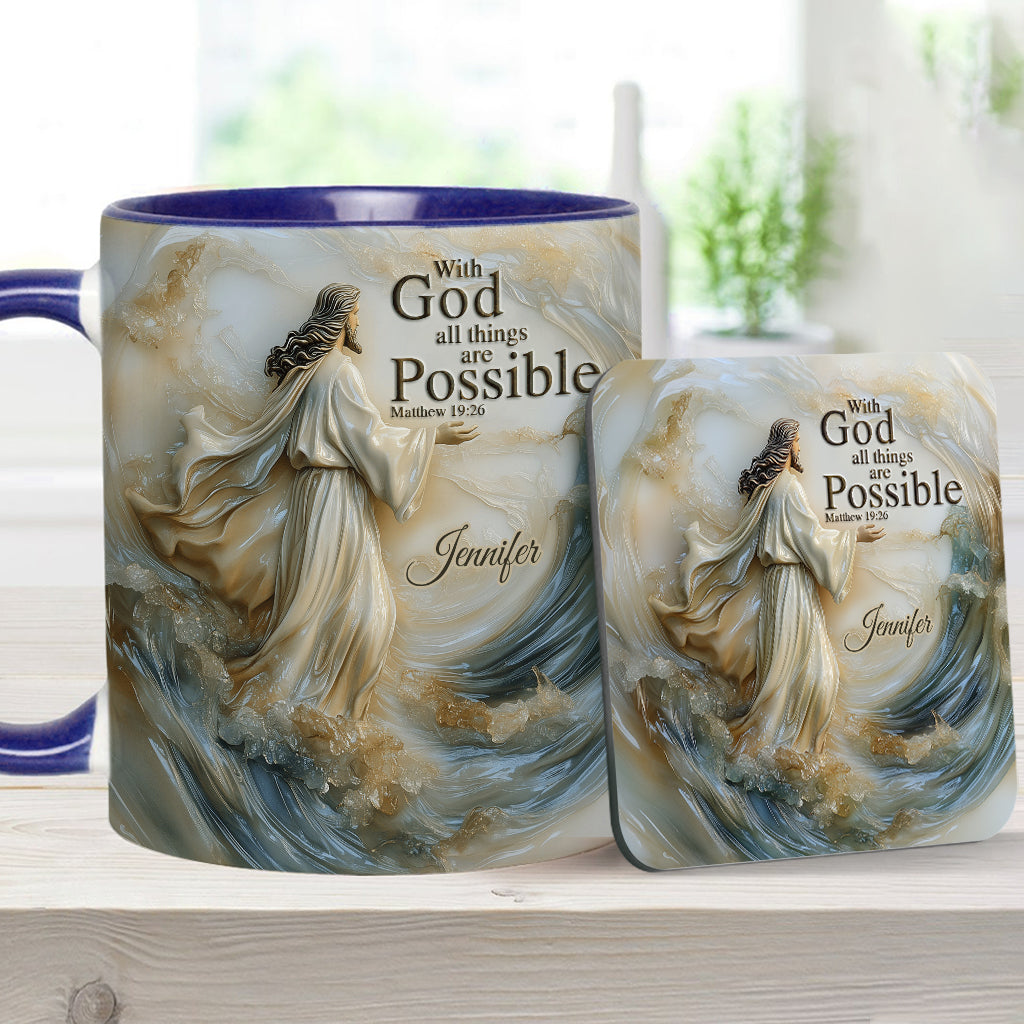 Avec Dieu, tout est possible - Mug chrétien personnalisé
