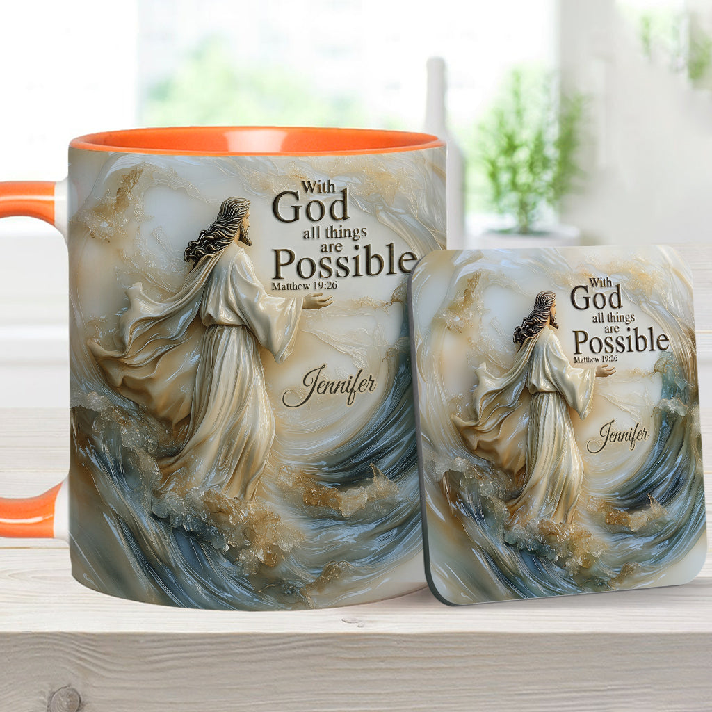 Avec Dieu, tout est possible - Mug chrétien personnalisé