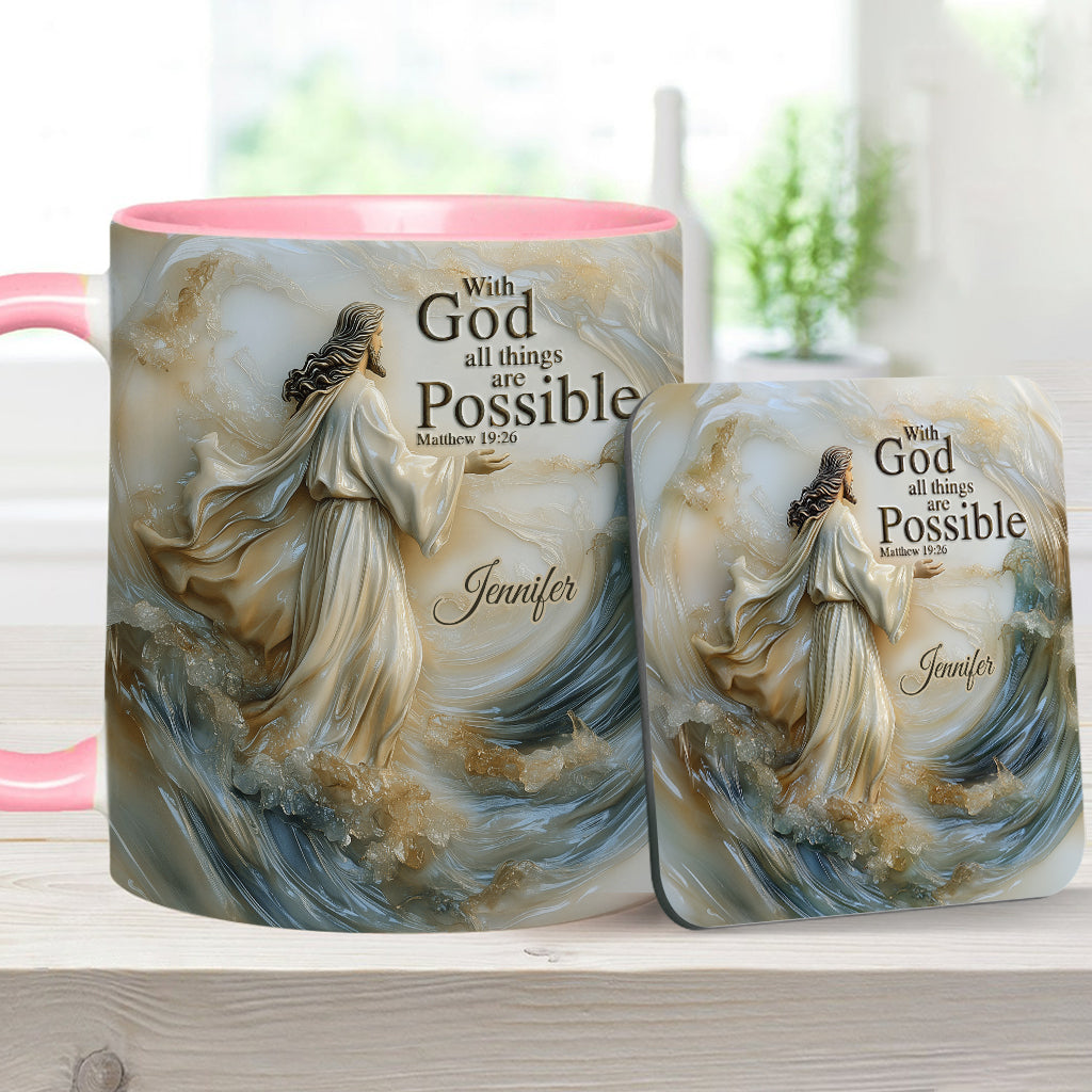 Avec Dieu, tout est possible - Mug chrétien personnalisé