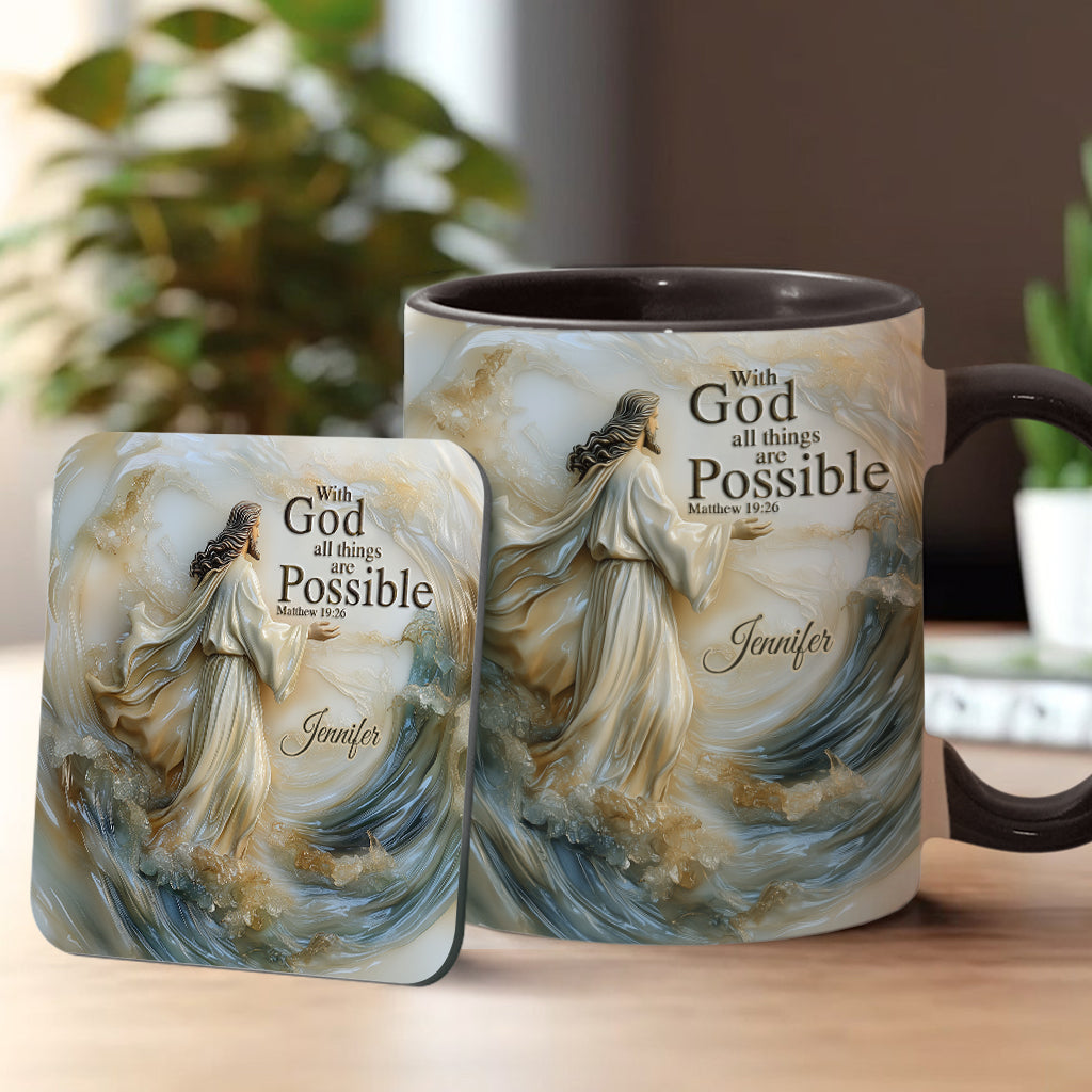 Avec Dieu, tout est possible - Mug chrétien personnalisé
