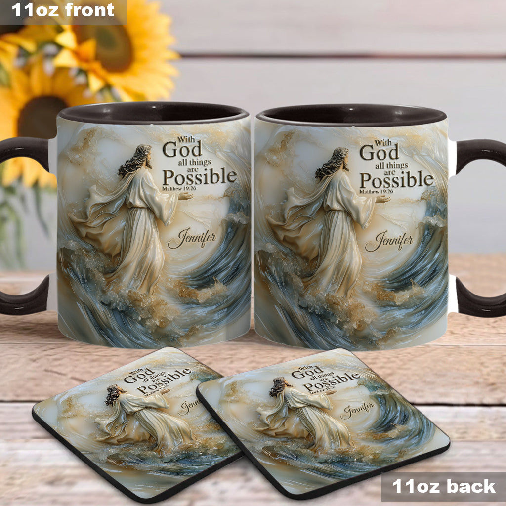 Avec Dieu, tout est possible - Mug chrétien personnalisé