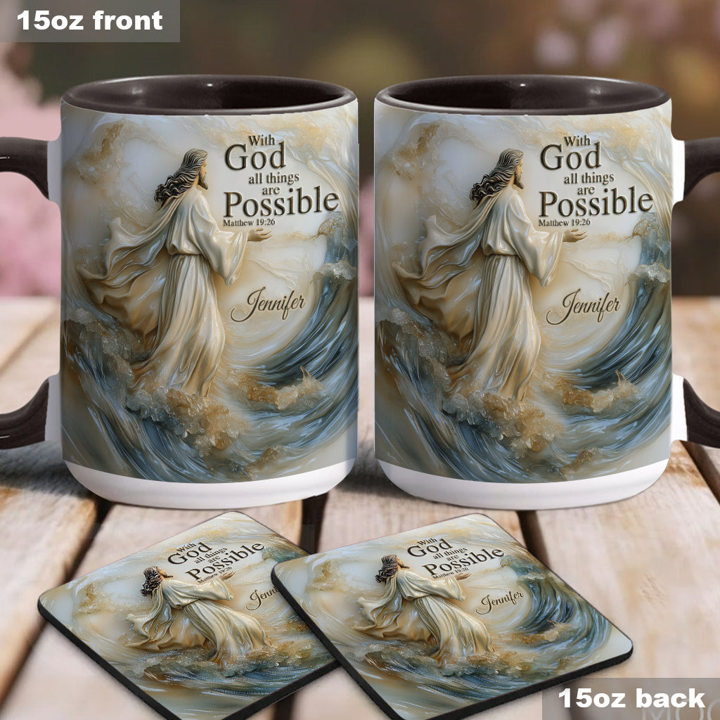 Avec Dieu, tout est possible - Mug chrétien personnalisé