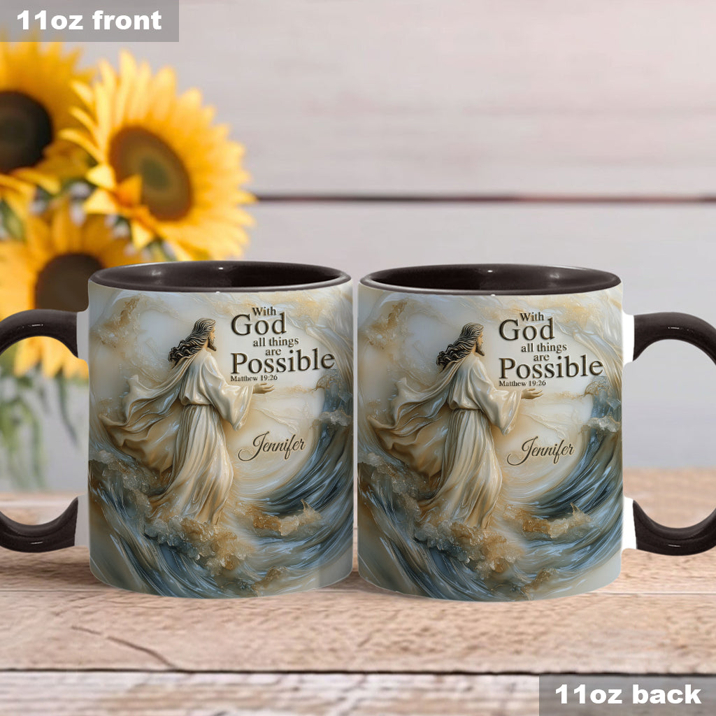 Avec Dieu, tout est possible - Mug chrétien personnalisé