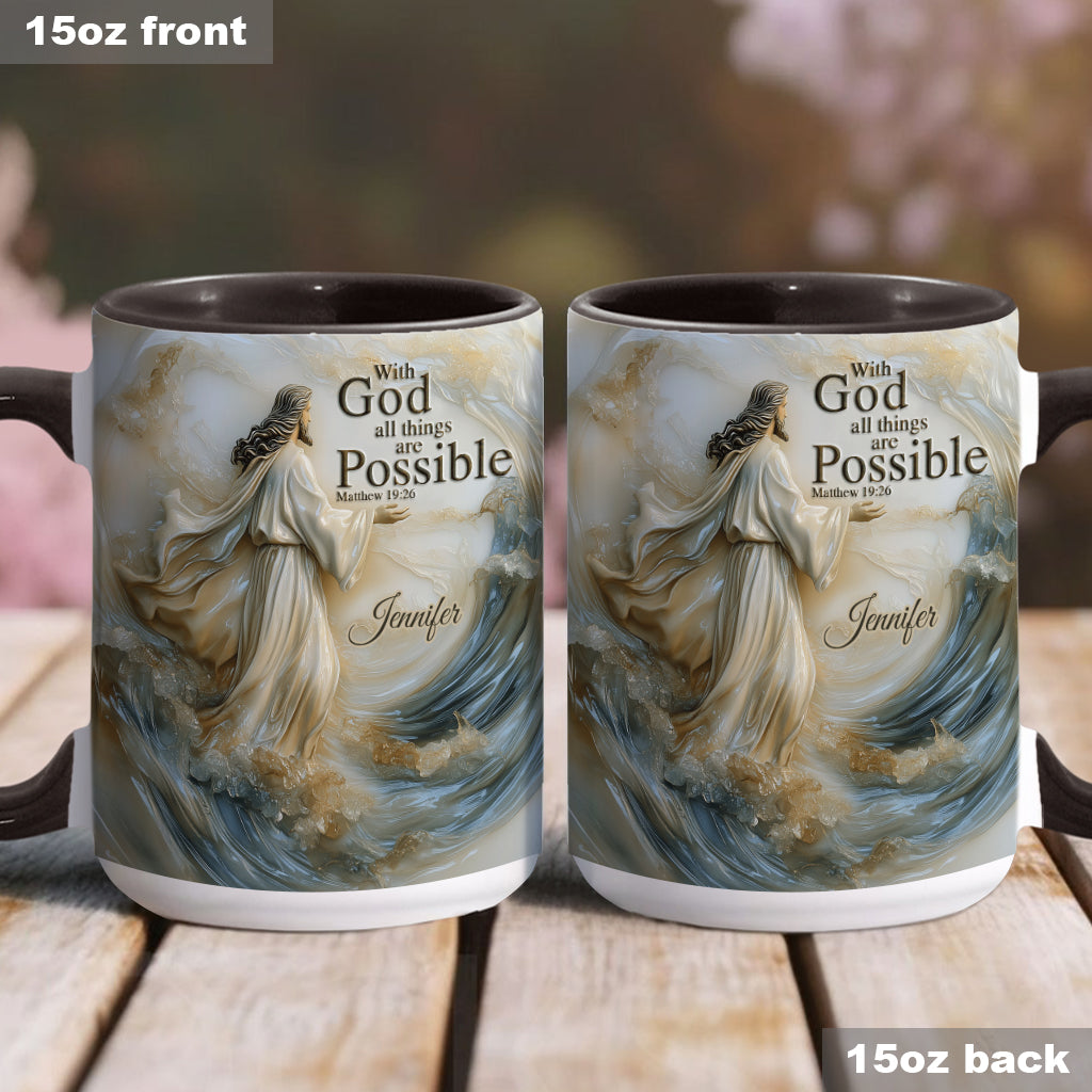 Avec Dieu, tout est possible - Mug chrétien personnalisé