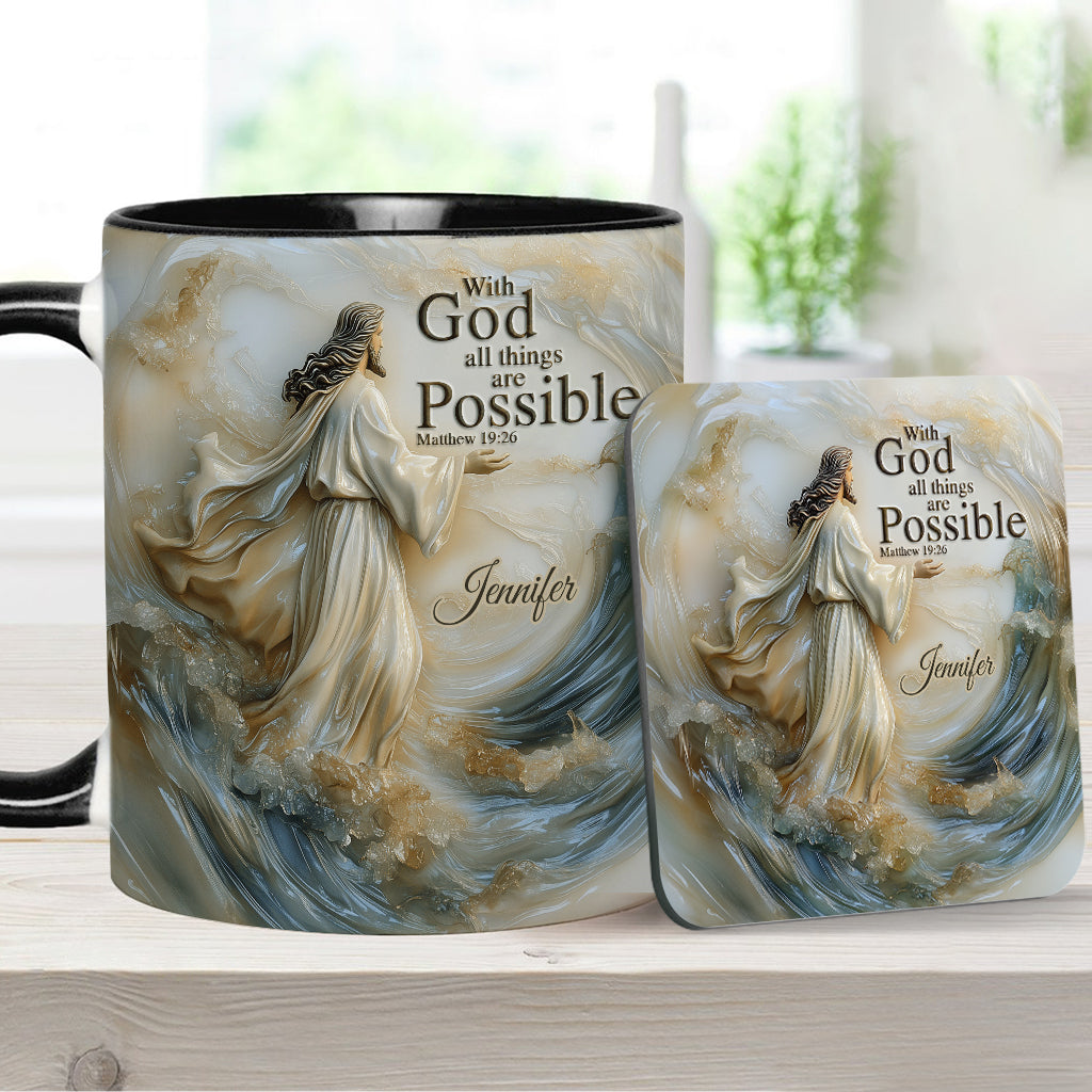 Avec Dieu, tout est possible - Mug chrétien personnalisé