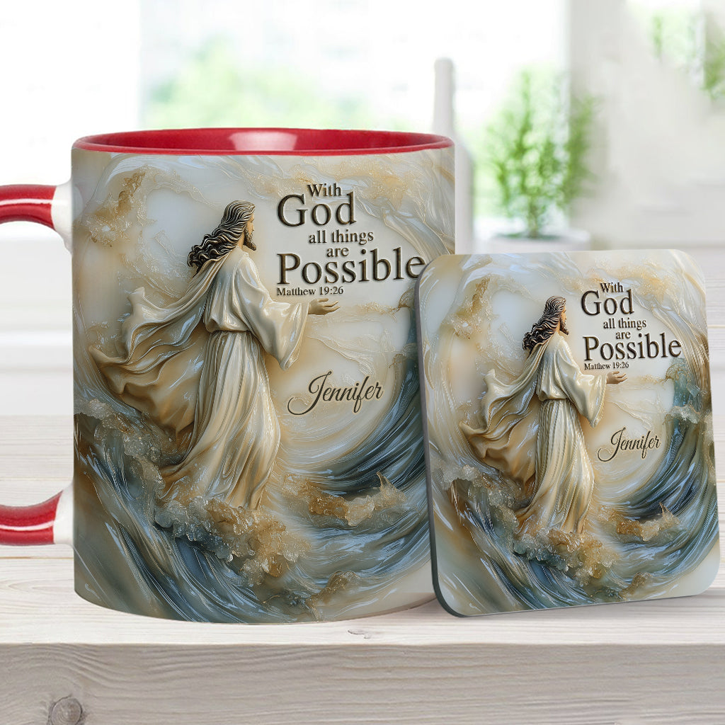 Avec Dieu, tout est possible - Mug chrétien personnalisé