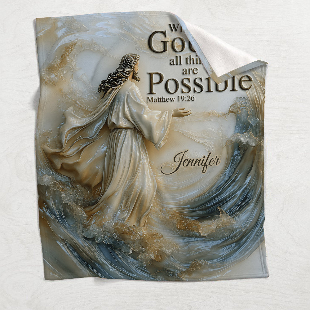 Avec Dieu, tout est possible - Couverture chrétienne personnalisée