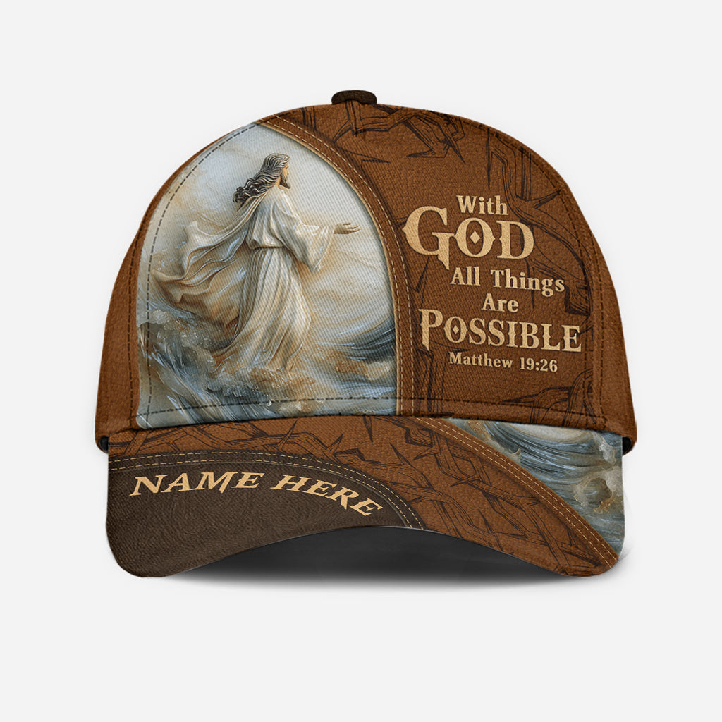 With God All Things Are Possible - Personalized Christian Classic Cap