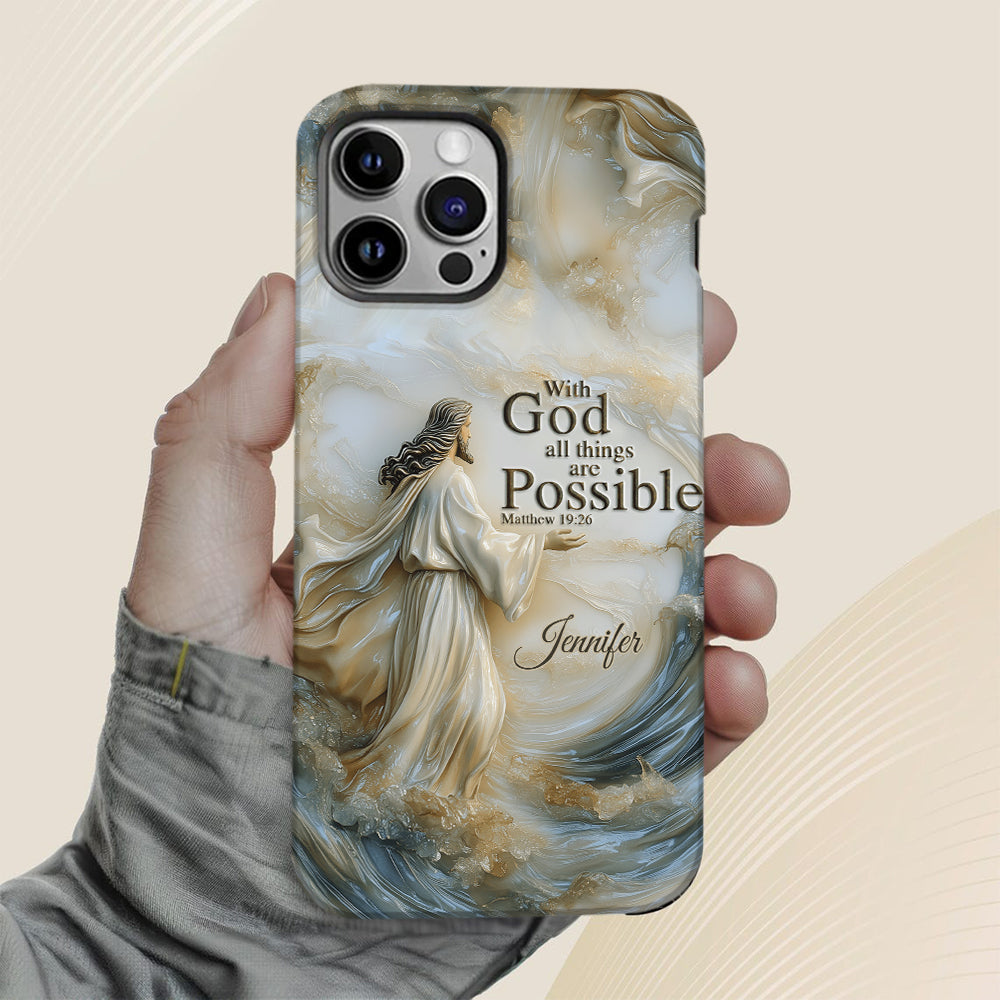 With God - Personalized Christian Full Print Phone Case