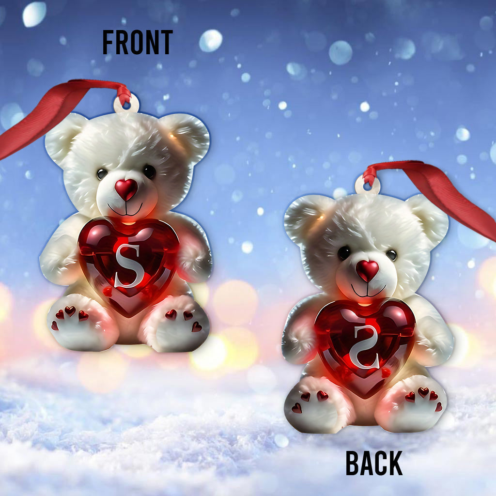 Lettre ours mignon - Ornement personnalisé pour enfant