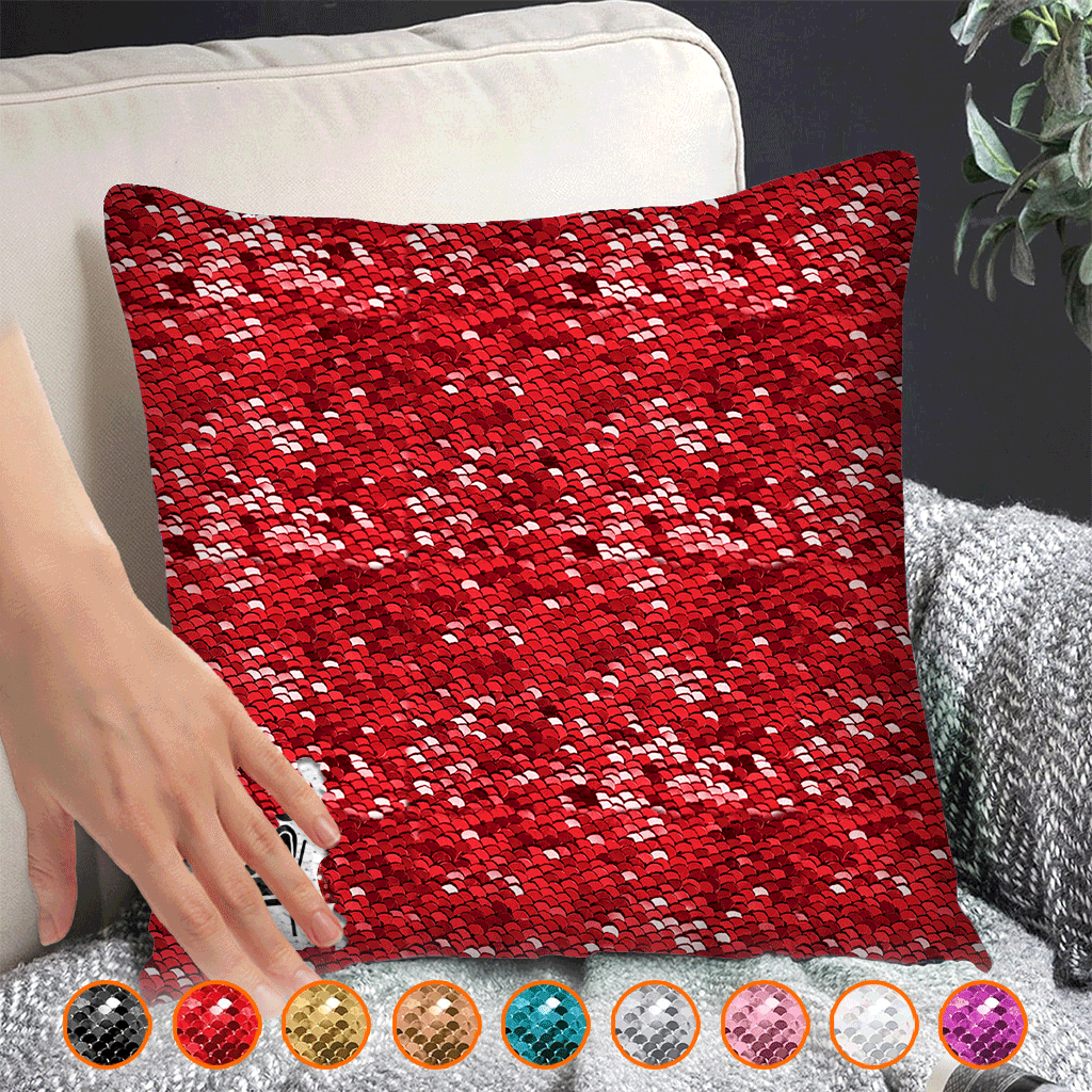 Ma chose préférée à faire, c'est toi - Housse de coussin à sequins personnalisée pour couple