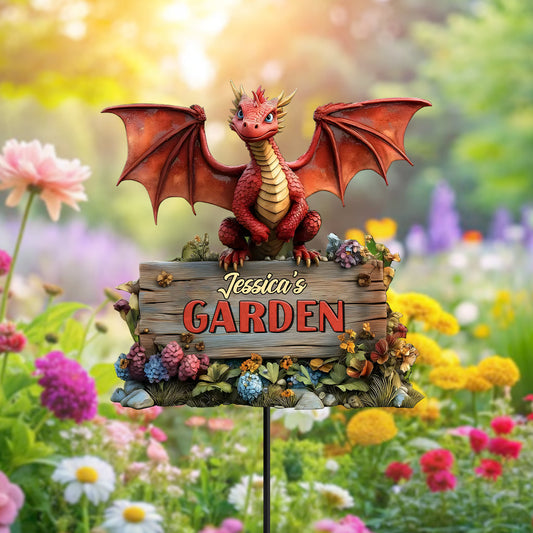 Décoration de jardin en métal Dragon - Décoration de jardin en métal personnalisée