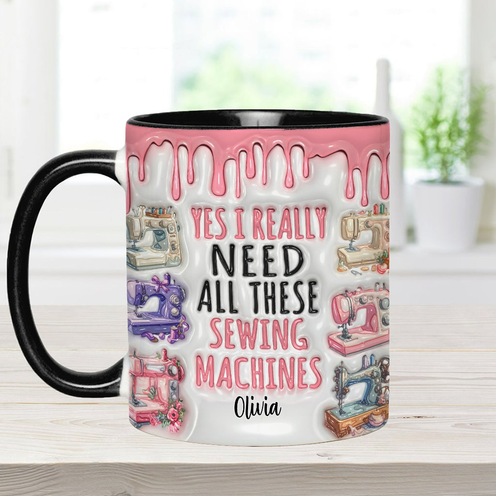 J'ai vraiment besoin de toutes ces machines à coudre ! – Mug personnalisé sur le thème de la couture