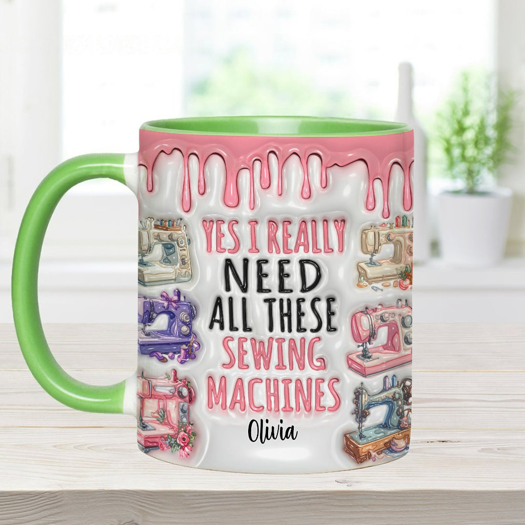 J'ai vraiment besoin de toutes ces machines à coudre ! – Mug personnalisé sur le thème de la couture
