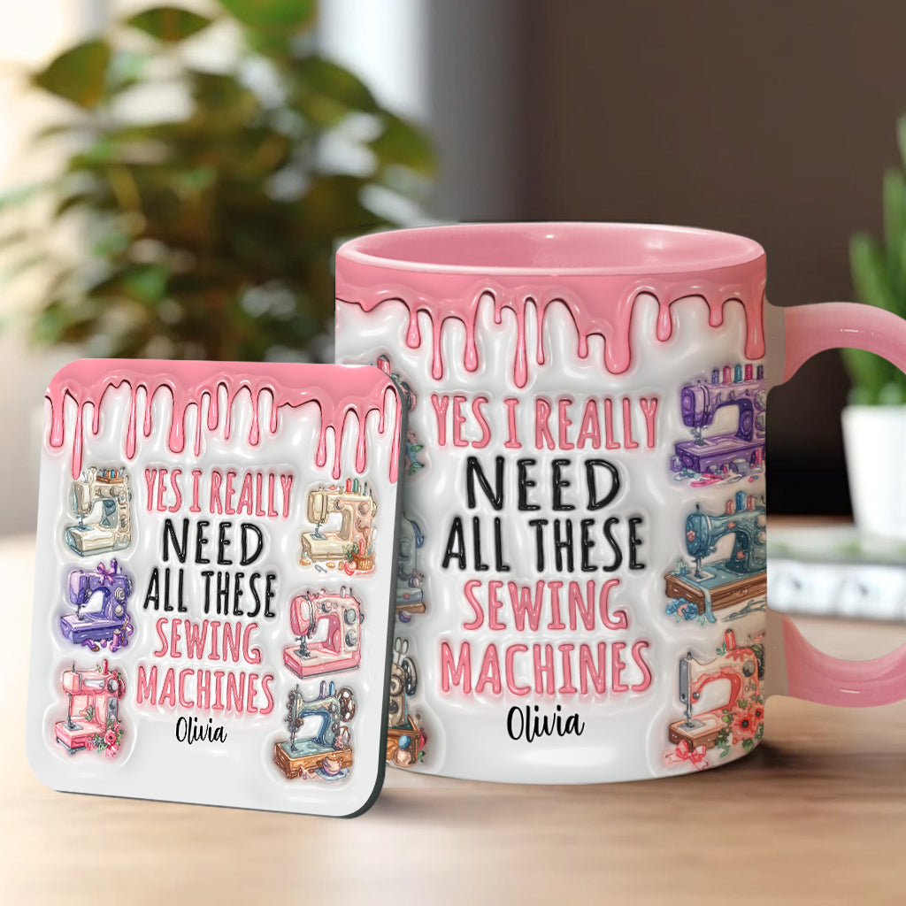 J'ai vraiment besoin de toutes ces machines à coudre ! – Mug personnalisé sur le thème de la couture