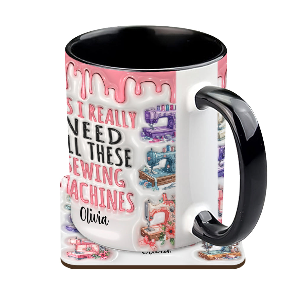 J'ai vraiment besoin de toutes ces machines à coudre ! – Mug personnalisé sur le thème de la couture