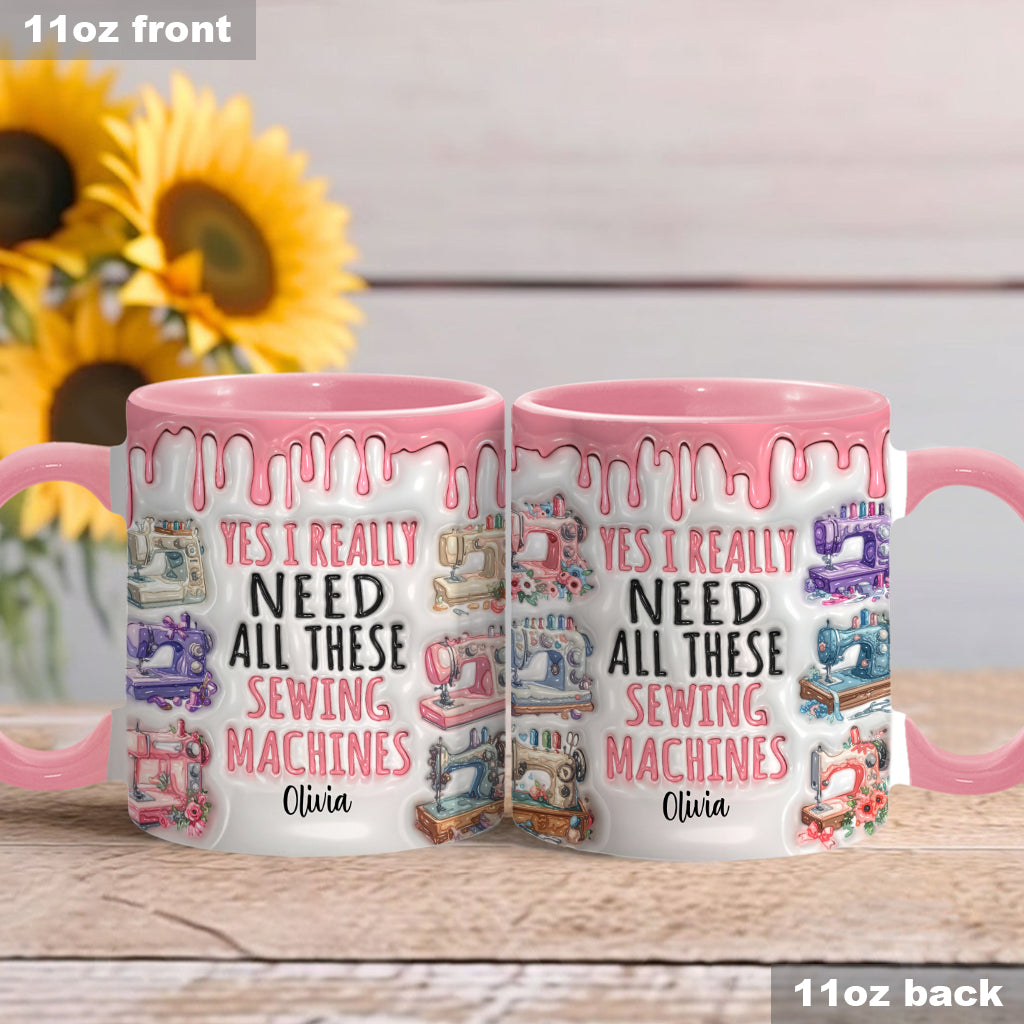 J'ai vraiment besoin de toutes ces machines à coudre ! – Mug personnalisé sur le thème de la couture