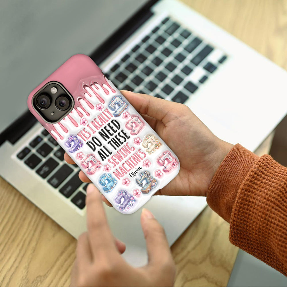 I Really Do Need All These Sewing Machines - Personalized Sewing Full Print Phone Case