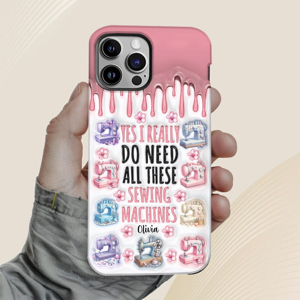 I Really Do Need All These Sewing Machines - Personalized Sewing Full Print Phone Case