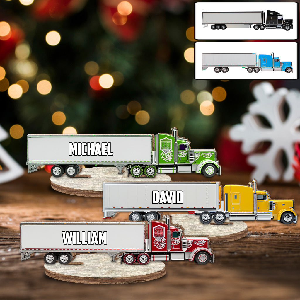 Cadeau camion pour petits-enfants - Plaque en bois personnalisée pour enfant