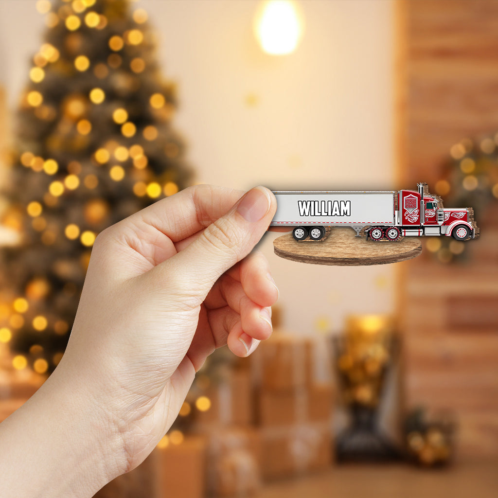 Cadeau camion pour petits-enfants - Plaque en bois personnalisée pour enfant