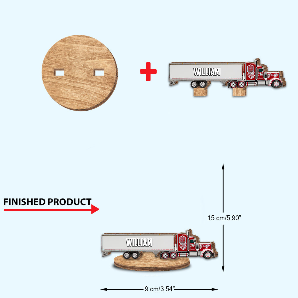 Cadeau camion pour petits-enfants - Plaque en bois personnalisée pour enfant