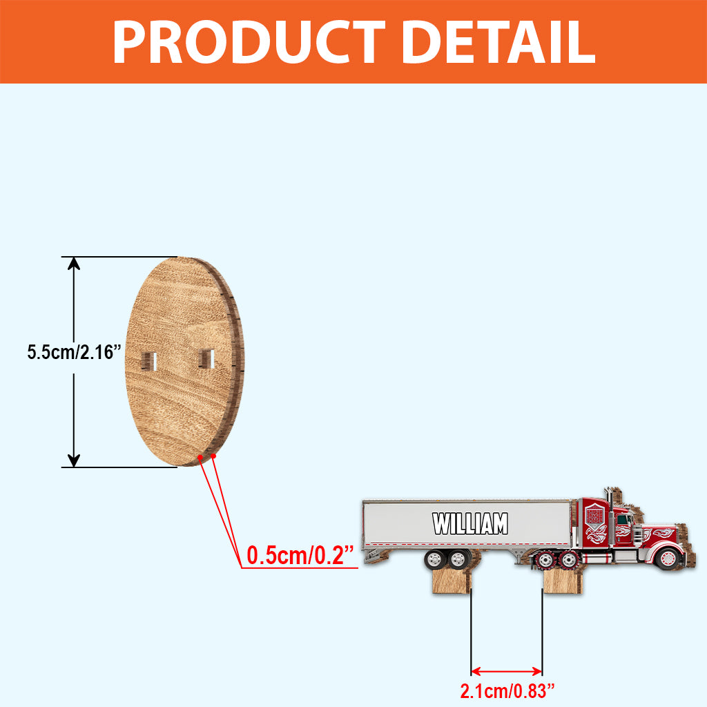 Cadeau camion pour petits-enfants - Plaque en bois personnalisée pour enfant