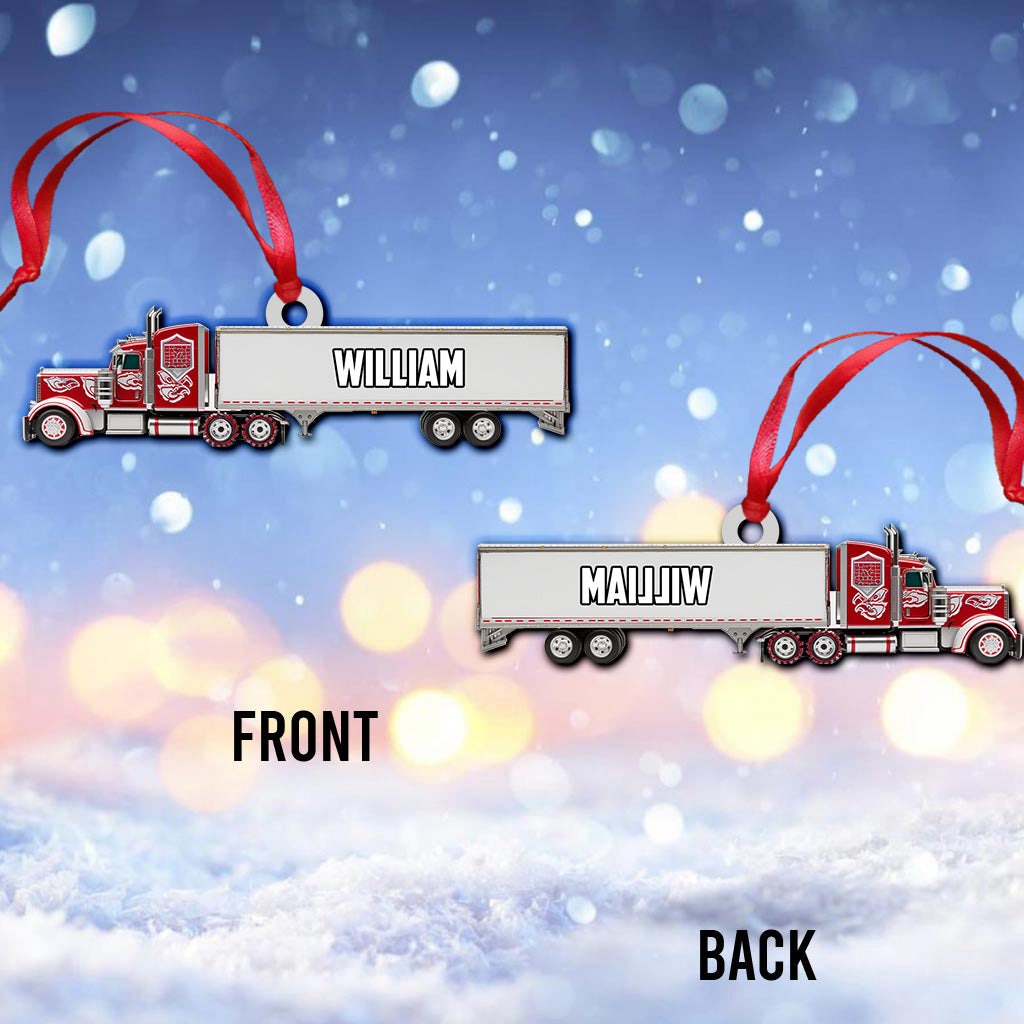 Cadeau camion pour petits-enfants - Ornement personnalisé pour enfant