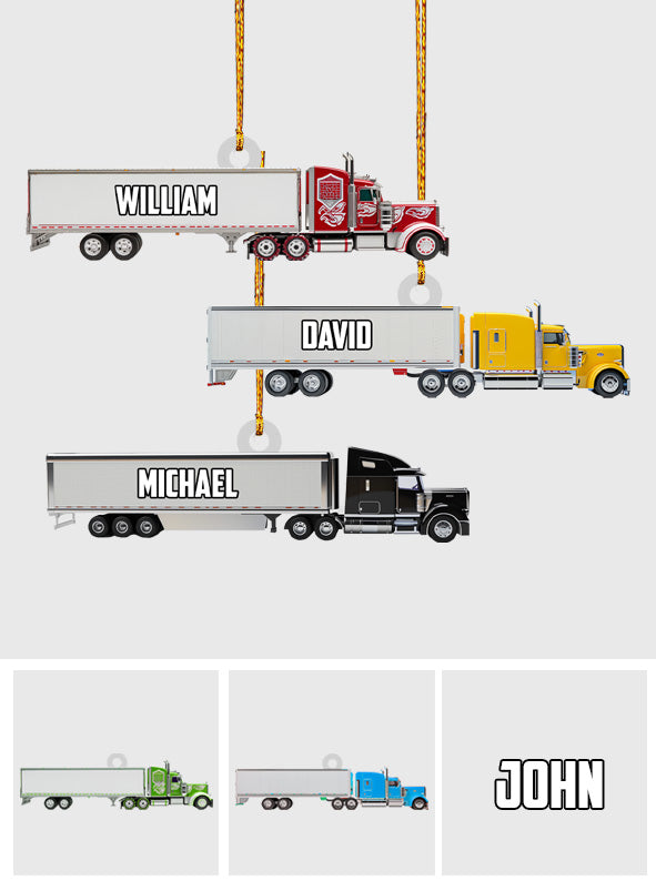 Cadeau camion pour petits-enfants - Ornement personnalisé pour enfant