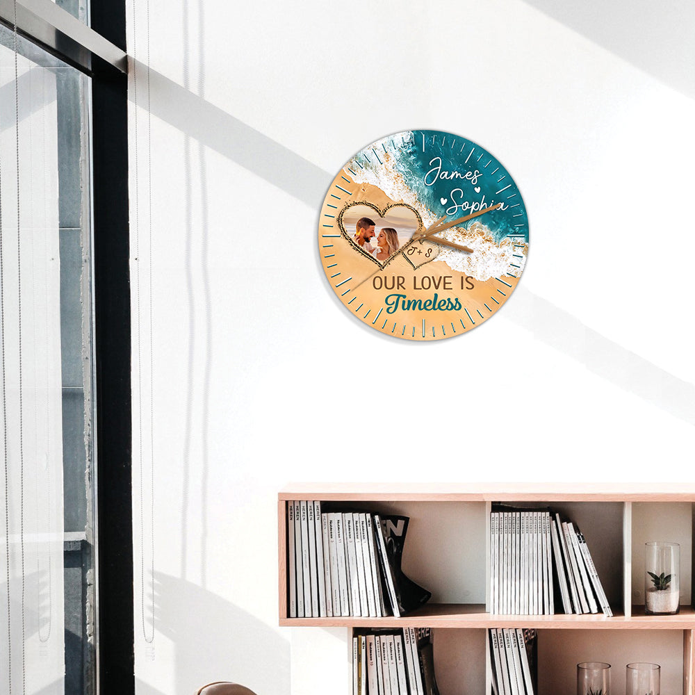 Our Love Is Timeless - Personalized Couple Wall Clock