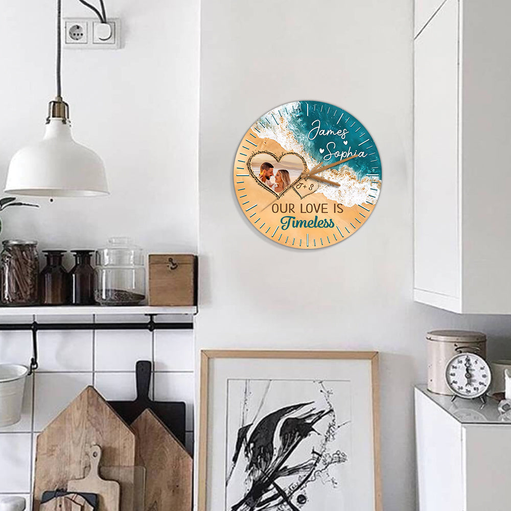 Our Love Is Timeless - Personalized Couple Wall Clock