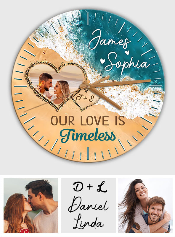 Our Love Is Timeless - Personalized Couple Wall Clock
