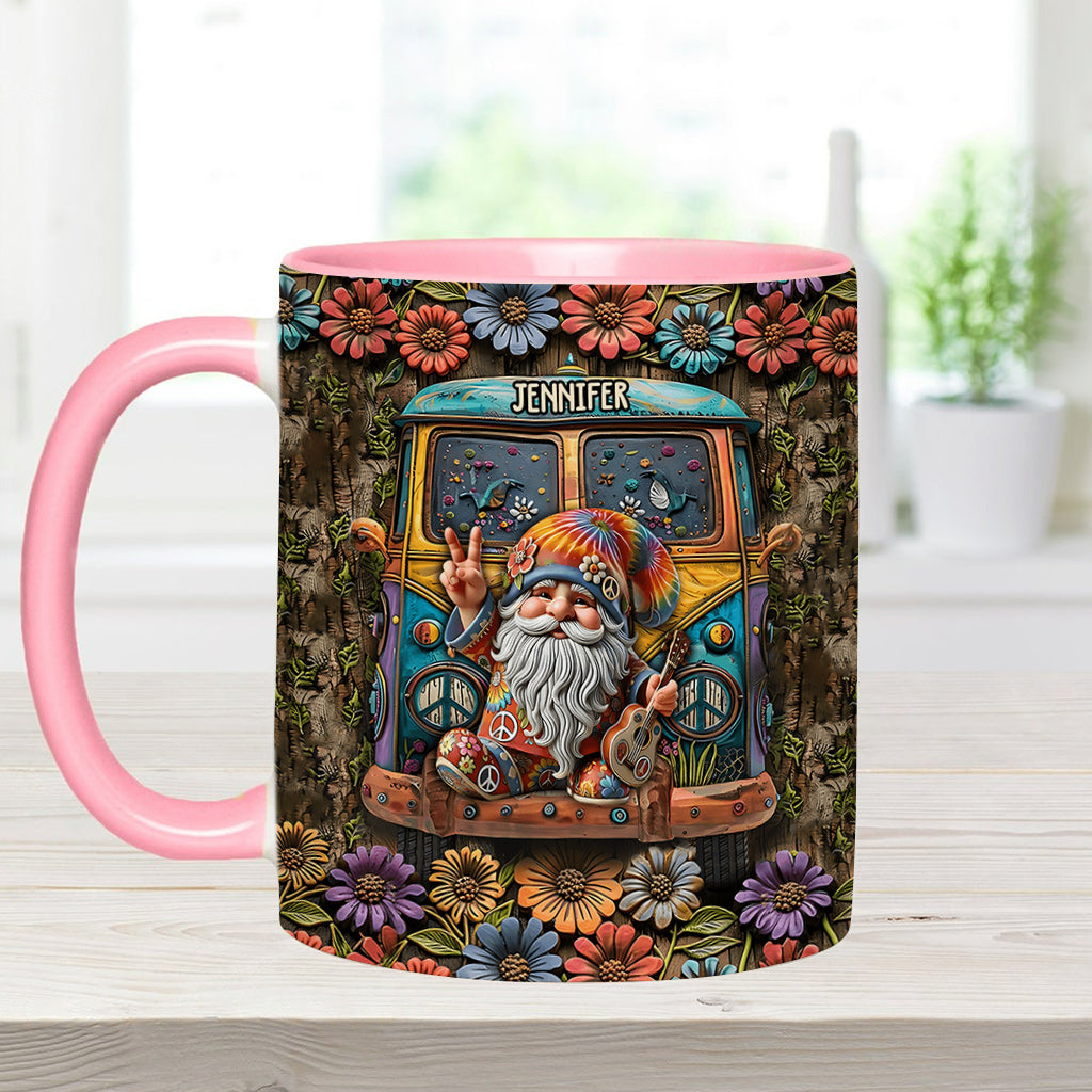 Gnome Hippie Lovers - Personalized Hippie Accent Mug